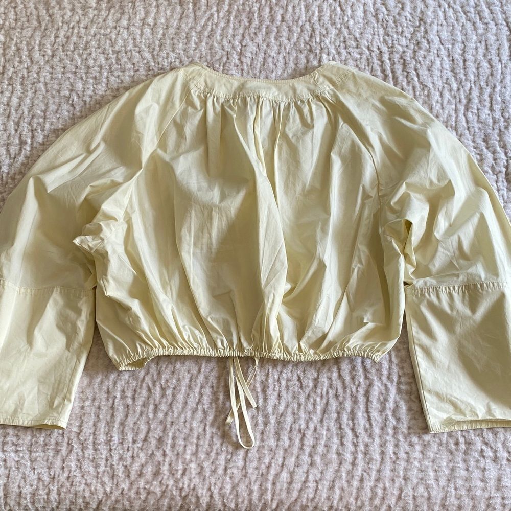 Cream Drawstring Blouse - Picture 2 of 10